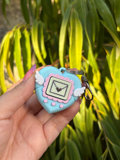 Mascota virtual corazón Celeste